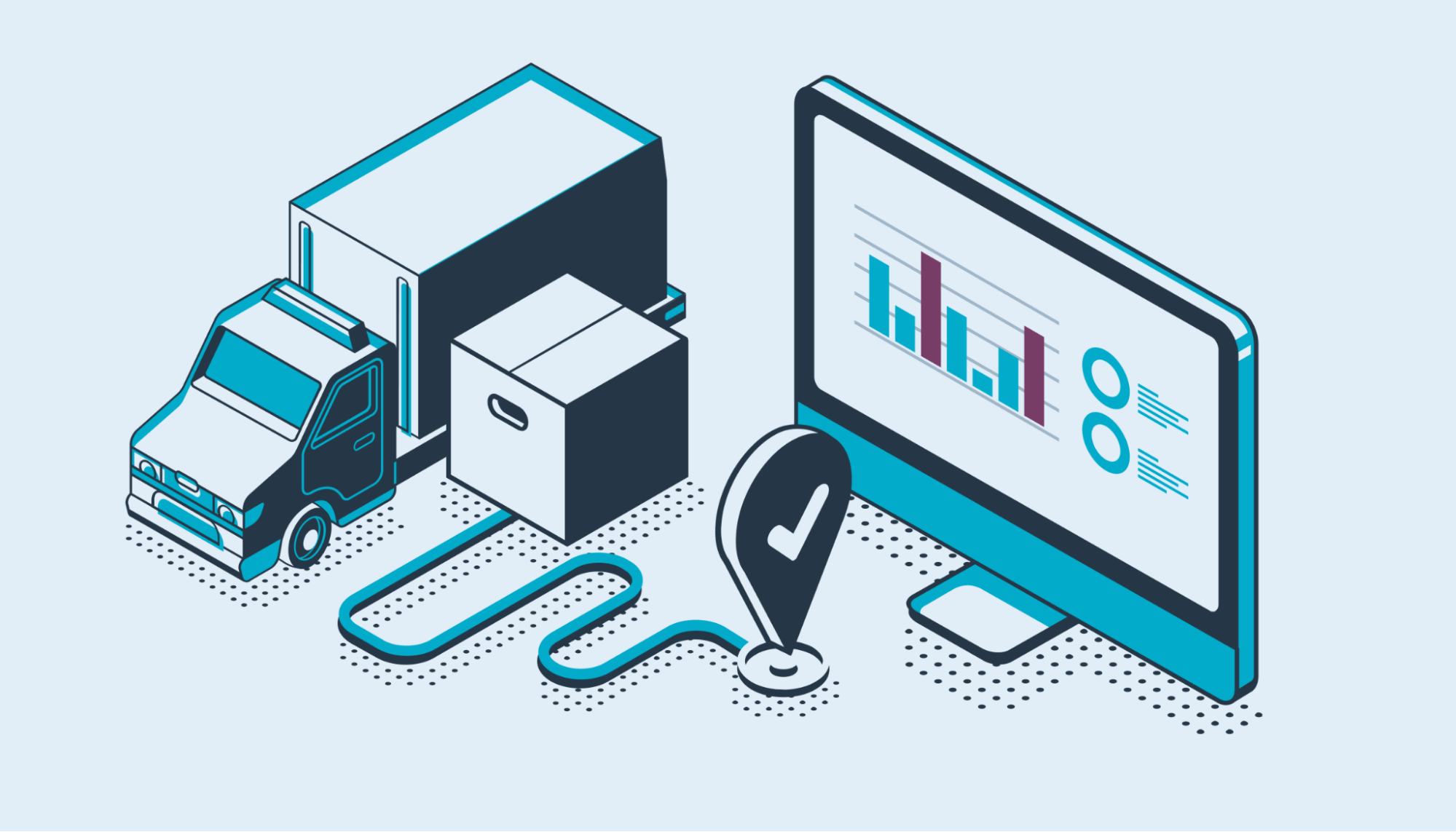 Tracking a truck using location intelligence