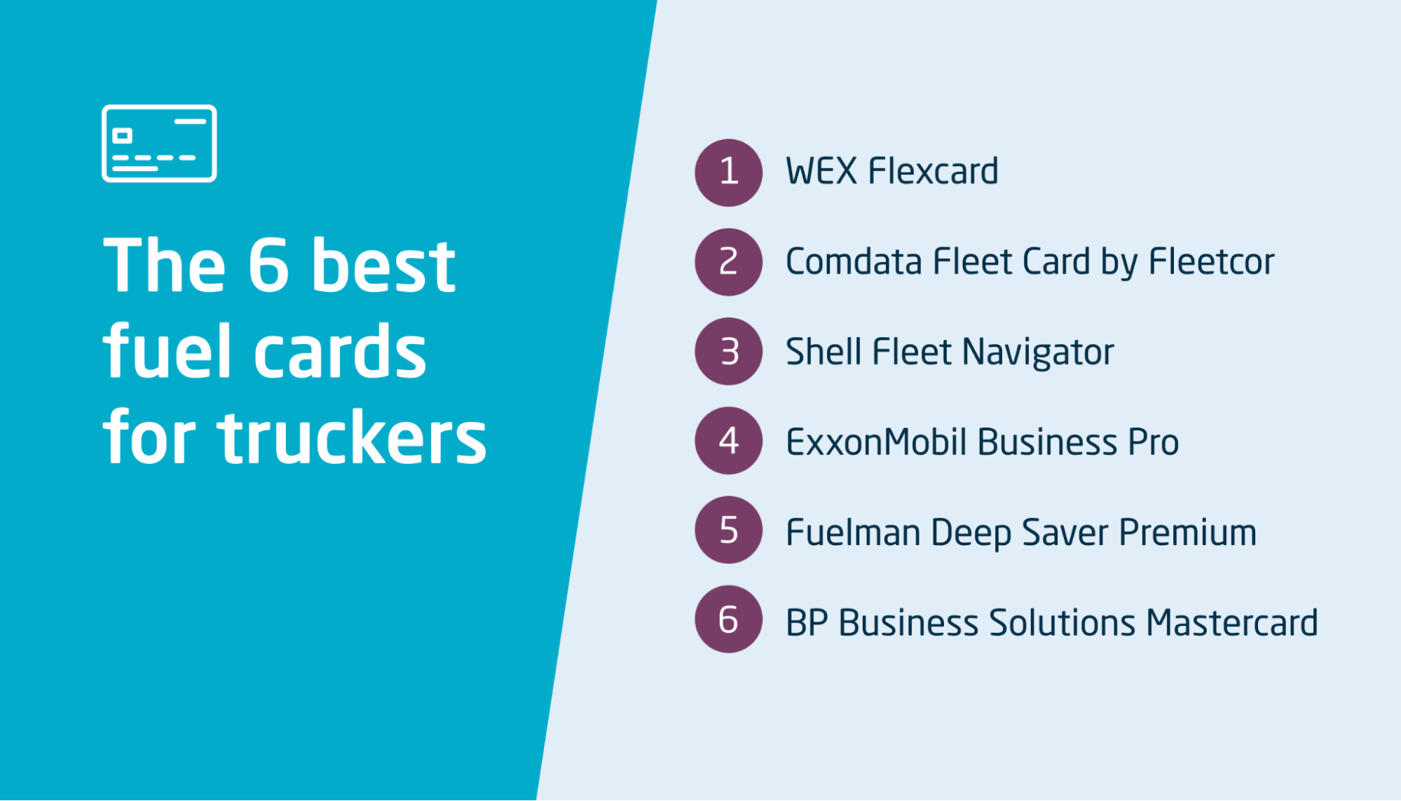 Top 6 trucker fuel cards