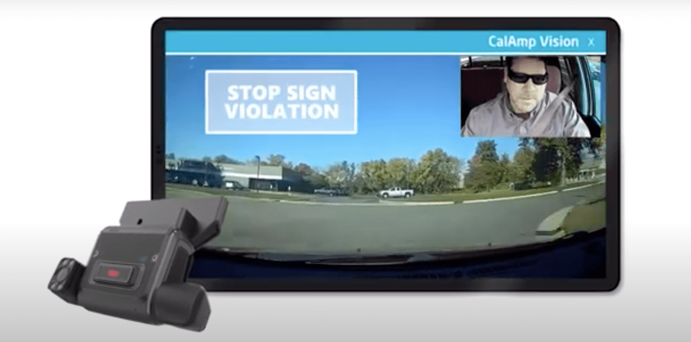 Image of sign violation alert in CalAmp